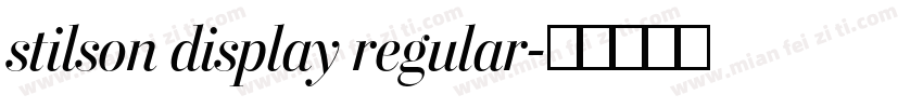stilson display regular字体转换